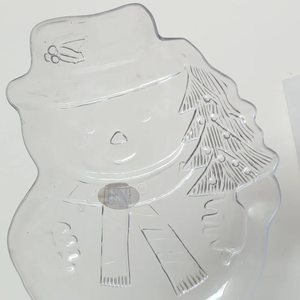 🆕 Holiday Tree & Snowman Decorative Serving Platters Set